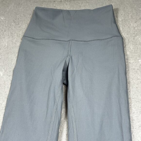 Lululemon Mini-Flared Pant Womens 0 Blue Gray Align High-Rise Ribbed Inseam 31” - Picture 2 of 12